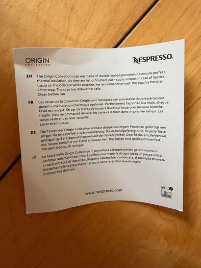 Nespresso coffee cups