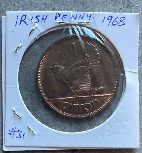 1968 'chickless' Irish Penny - RARE