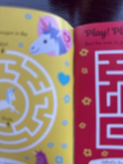 Unicorn teddy with activity booklet