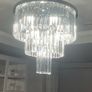 3-Tier Glass Droplet Chandelier Image 2