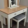 Oak Vanity Dresser Set -  Table, Mirror and Stool New Image 2