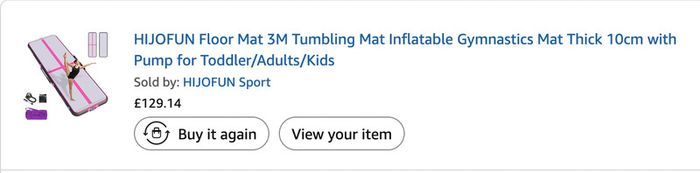 Tumbling mat gymnastics