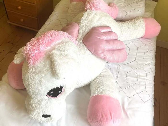 Extra Large Unicorn Plush Toy | Sparkly Eyes & Soft Pink Details