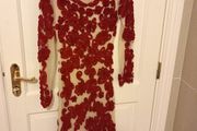 Phase Eight Red applique Dress