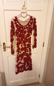 Phase Eight Red applique Dress