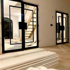 Pair of Crittal black Barcelona doors belgravia ra
