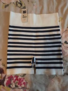 black and white shorts