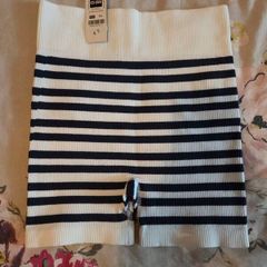 black and white shorts