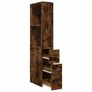 Narrow Bathroom Cupboard Smoked Oak Image 5