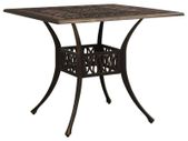 Garden Table Bronze 90x90x73 cm Cast Aluminium