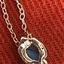 silver chain and pendant tourquise stone Image 5