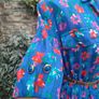 Vintage French blue floral shirt dress Image 4