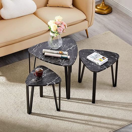Nest of Table Industrial Nesting Table Set of 3 Coffee Tables End Side Tables for Home and Office (FREE SHIPPING)