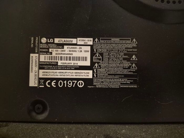 LG TV 47 inch smart television
