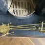 Vintage Brass Fireside Companion Set Fireplace Tools Image 3