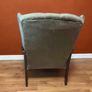Elegant Grey Tufted Accent Armchair | High Back & Solid Wood Frame Image 5
