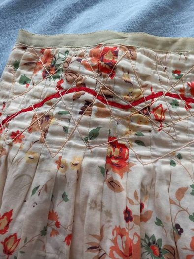 Summer floral knee length skirt