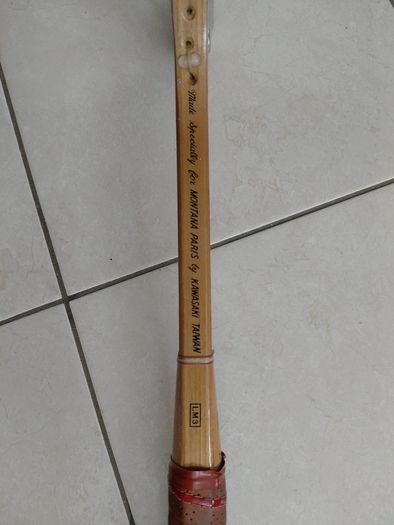 Vintage Tennis Racket Montana Redstroke includes a metal Zephyr maintenance cross for reinforcement 1970s