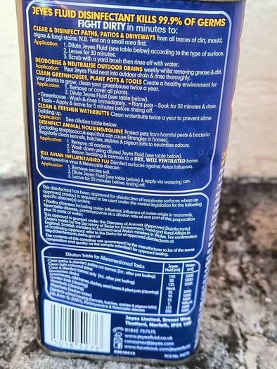 Moss Remover and Jeyes fluid
