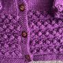Plum cardigan and hat 6to 9 mths Image 2