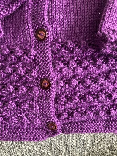 Plum cardigan and hat 6to 9 mths