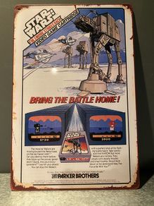 Star Wars empire strikes back game Tin metal sign