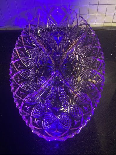 Depression glass in French pink serving platter