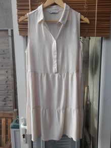 Beige Linen Dress