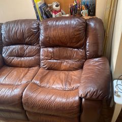 2 seater leather recliner