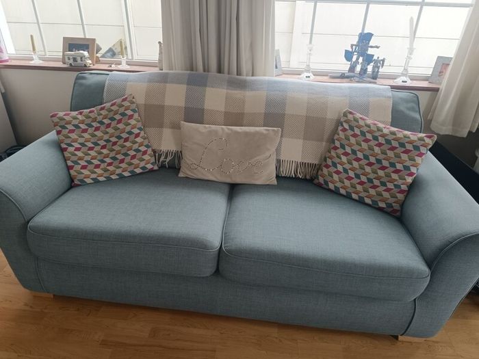 two seater couch and two chairs