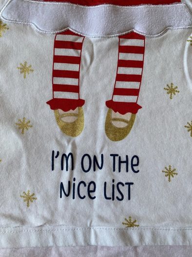 White Christmas Santa Long Sleeve Top Dunnes Store