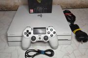 Sony PlayStation 4 Pro  Console white w/ Controller &amp; Cables  game bundle