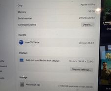MacBook Pro 16" 2021 M1 Pro