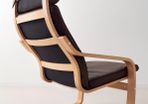 POANG Armchair, Dark Brown Leather