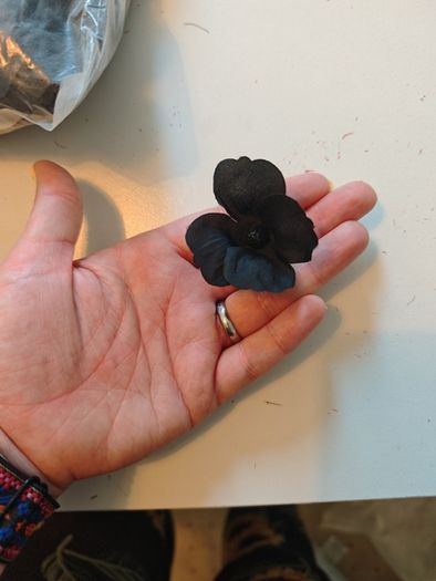 black flower head faux flowers artificial wholesale bundle