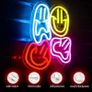 DISCOUNT CODE IN DESCRIPTION Smile Face Neon Sign LED Neon Light Wall Decor Smiley Face Light Up Signs USB Happy Faces Neon Signs for Bedroom Kids Room Wedding Party Decor (FREE SHIPPING) Image 3