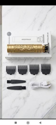 Pro Gold Dragon T-Blade Trimmer 8pc Grooming Kit