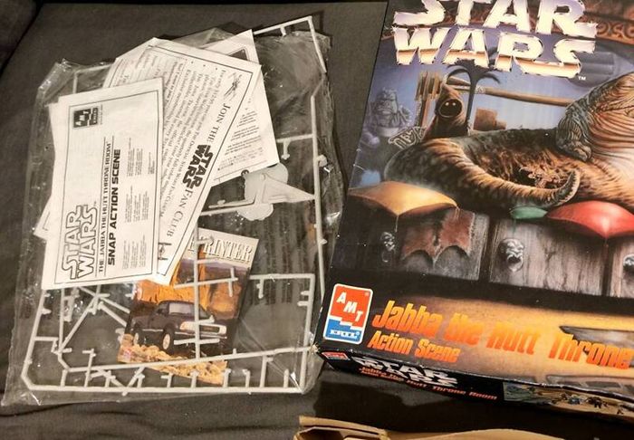 Vintage Star Wars Jabba The Hutt Throne Room Action Scene Amt Ertl Model Kit Return Of The Jedi 1995 Luke Skywalker Tatooine