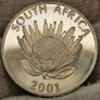 South Africa 2001 Silver Proof 1 Rand Protea Scarce Coin Image 3