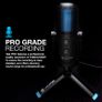 JLab Talk Pro USB Microphone - PC Mic, Podcast, Condenser Streaming Microphone, Gaming & Computer Desk, Plug & Play with USB C, Professional Quality, 4 Directional Pattern Modes, Volume Control Image 9