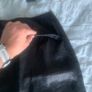 Black satin skirt. Size 8 Image 4