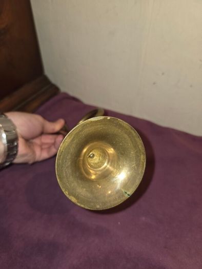 Vintage Brass Horn Candle Holder
