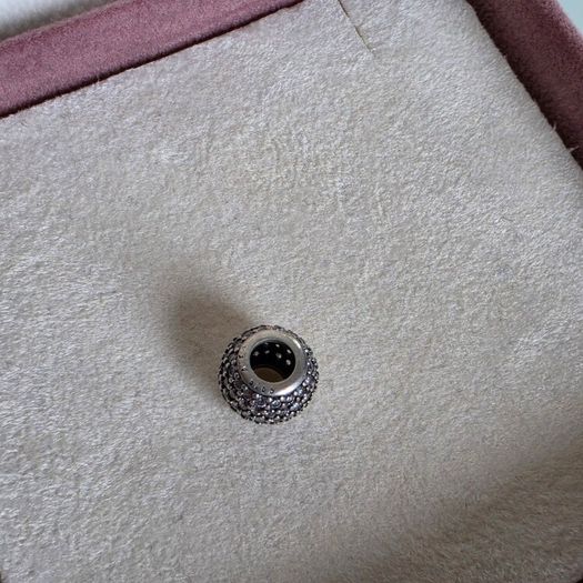 Pandora sparkly clear charm very good condition hallmarked
