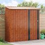 Garden Sheds Brown 203.5 x 73 x 200 cm Metal Image 3