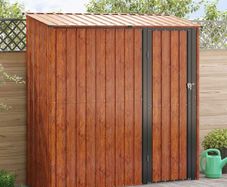 Garden Sheds Brown 203 x 85.5 x 200 cm Metal