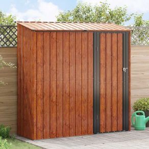 Garden Sheds Brown 203 x 85.5 x 200 cm Metal