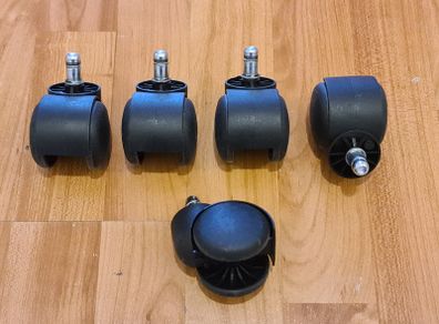 Heavy Duty Office Chair Desk Castor Wheels 5 Pcs 360 Degrees Replacement