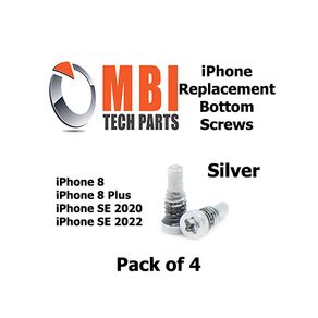iPhone 8 8 Plus SE2 SE3 2020 SE 2022 Replacement Bottom Dock Screws Silver