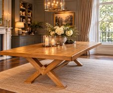 Solid Oak 8 Seater Dining Table