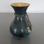 Vintage Green Vase With Rope Design Image 2